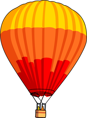 KÄ±rmÄ±zÄ± ve turuncu hava balonu, vektÃ¶r grafikleri
