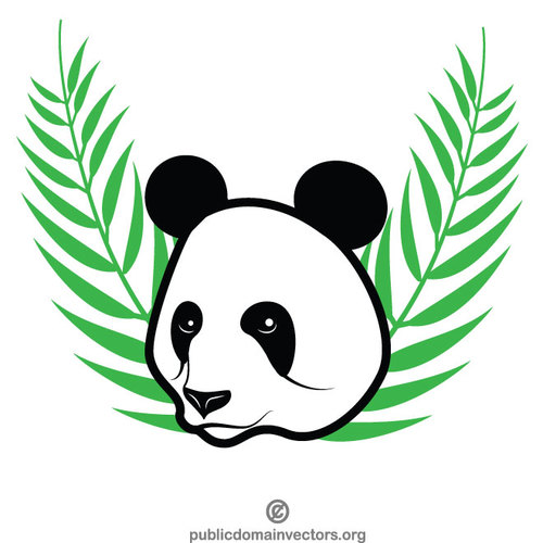 Panda och bambu lieaves