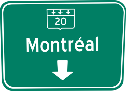 SeÃ±al de trÃ¡fico de carril de Montreal
