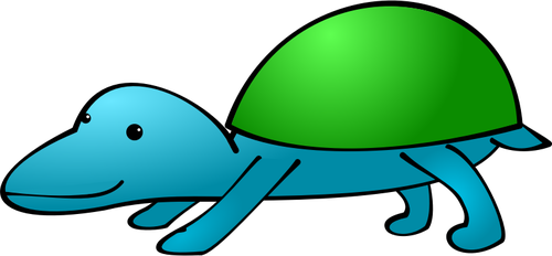 Tegneserie dyr med shell vektor image