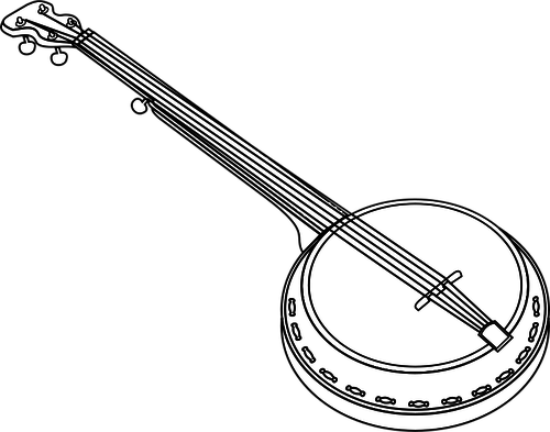 IlustraÅ£ia vectorialÄƒ de banjo chordophone