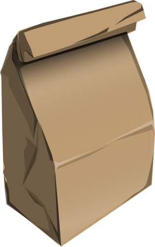 Vector drawing of fast food recyclable paper bag