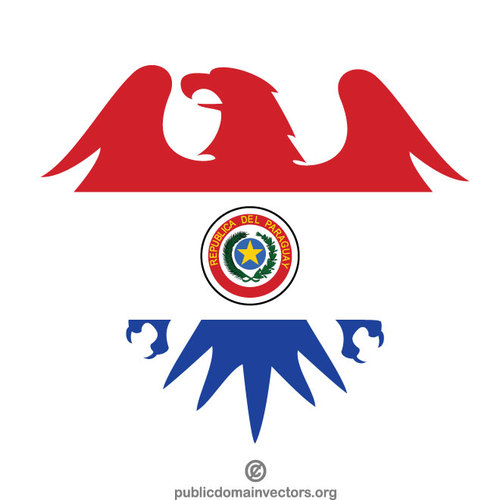 Paraguay flagga heraldiska Eagle