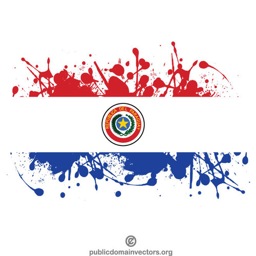 Projections dâ€™encre du drapeau national du Paraguay