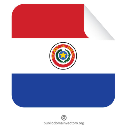 Paraguay flagga peeling klister mÃ¤rke