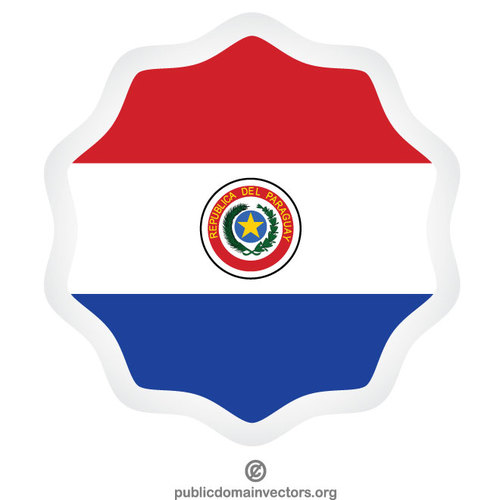 Paraguay nationella flaggan klister mÃ¤rke