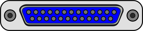 IlustraÃ§Ã£o de vetor plug de computador paralela DB25