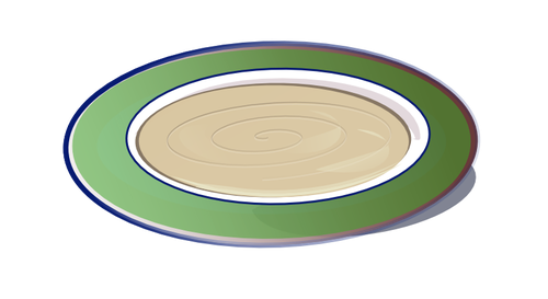 Hummus su un di ClipArt vettoriali piastra