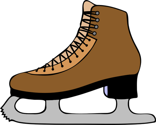 GrÃ¡ficos vectoriales de bota de patinaje artÃ­stico sobre hielo