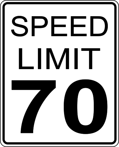 Tempolimit 70 Roadsign-Vektor-Bild