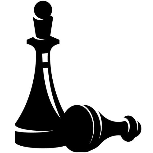 Arte do grampo da silhueta da parte de xadrez