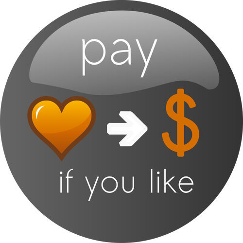 Pay If you Like Button Vector
