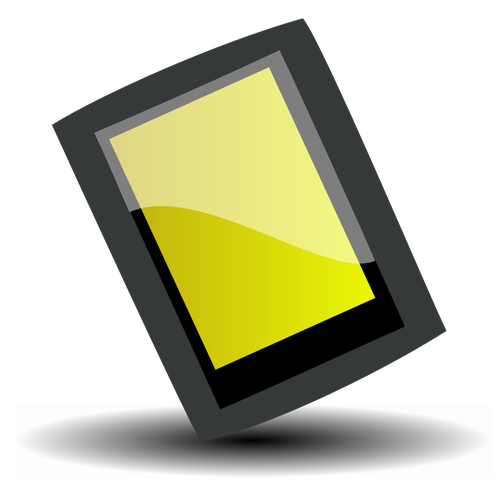 Vector de la imagen de brillante dispositivo de PDA negro inclinado