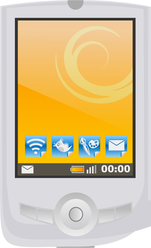 PDA moderno com imagem vetorial de apps