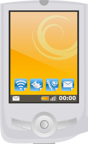 Moderne PDA met apps vector afbeelding