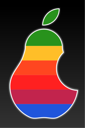 Clip-art vector do logotipo de pÃªra multi cor