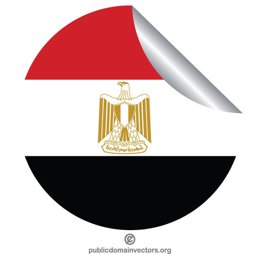 Peeling Aufkleber mit Flagge von Ã„gypten