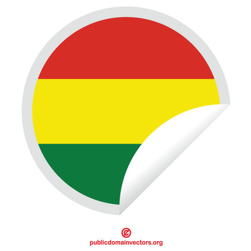 Etiqueta boliviana da bandeira