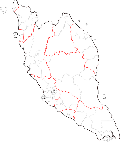 Harta Malaezia peninsularÄƒ