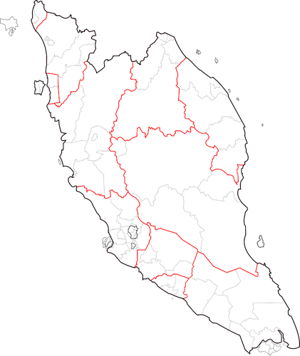 Harta Malaezia peninsularÄƒ