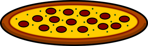 Pepperoni pizza ilustrasi