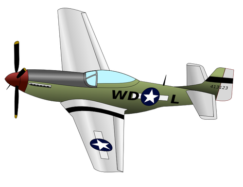 P51 Mustang fighter flyet vektor image