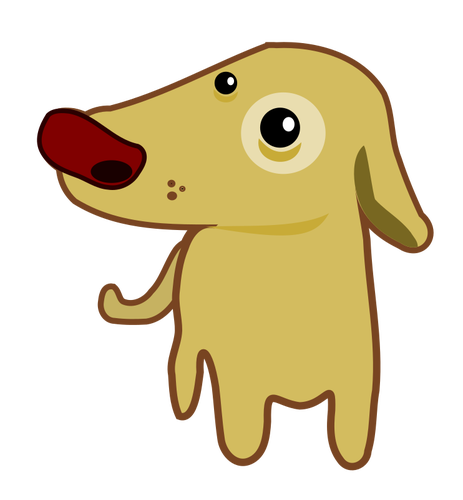 Immagine di vettore del fumetto di un cane