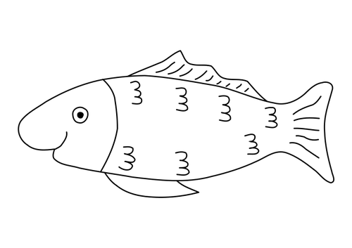 Dibujo de pez sonriente