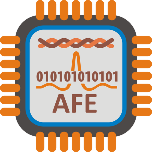ADSL AFE mikroprocesor vektorovÃ½ obrÃ¡zek
