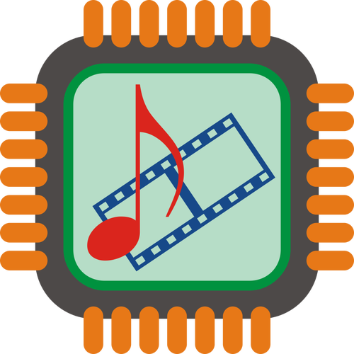 Vektor-Illustration von stilisierten multimedia-Switch-Symbol