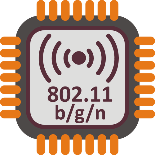 WiFi 802.11 b/g/n color vector clip art