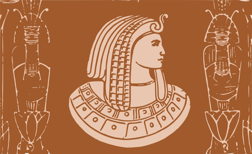 Pharao von Ã„gypten braun Poster-Vektor-illustration