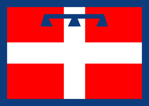 Piemonte-regionen flagga vektor illustration