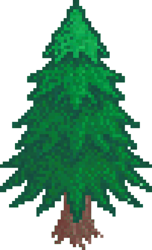 Albero di pino di pixel