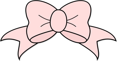 Vektor image av rosa bÃ¥nd knyttet til en bue