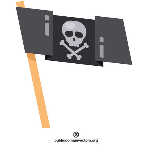 Bandiera pirata su un palo
