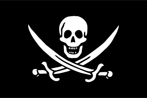 ClipArt vettoriali di pirata jack in bianco e nero