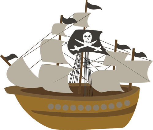 Pirate boat obrazu