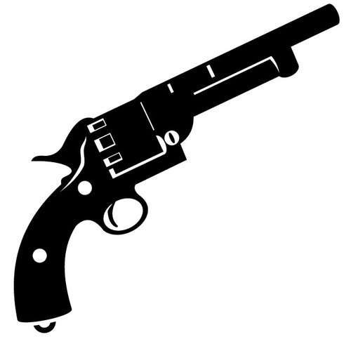 Arte silhouette Revolver