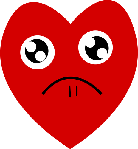Rood hart wil uw sympathie vector tekening