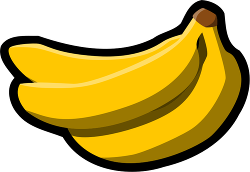 FÃ¤rg tecken fÃ¶r bananer frukt vektor ClipArt