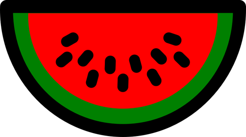 Vannmelon frukt ikonet vector illustrasjon