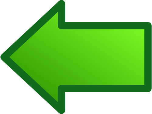 Imagen vectorial izquierda flecha verde