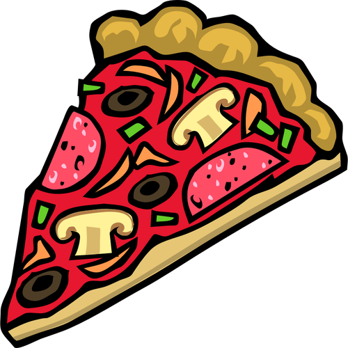 IlustraÃ§Ã£o em vetor de um Ã­cone de pizza de calabresa
