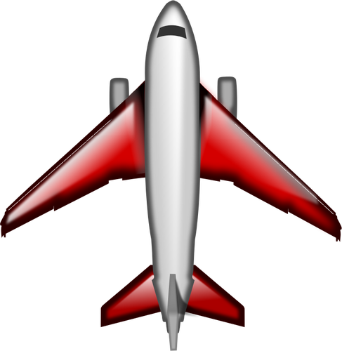 Rode vliegtuig vector