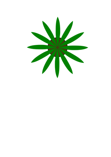 Dibujo vectorial de planta verde vista superior