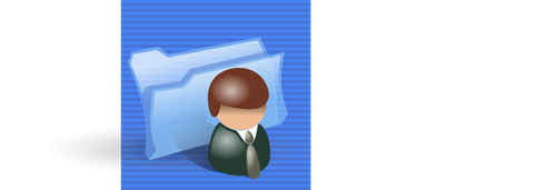 Imagen del icono de carpeta de usuario azul