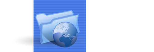 PrioritÃ  bassa blu internet cartella computer icona vettoriale disegno