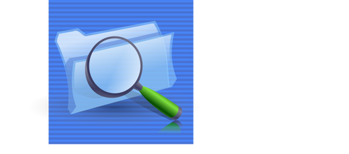 Blauwe achtergrond zoek optie computer pictogram vectorafbeeldingen