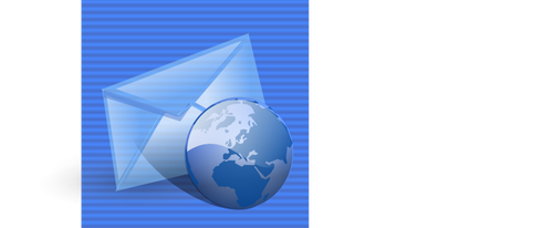 Blu sfondo web e-mail computer icona grafica vettoriale